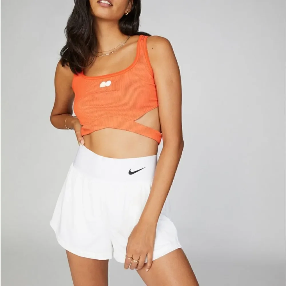 Nike Naomi Osaka Court Challenger Tennis Crop Tank Top Size Large L Orange New